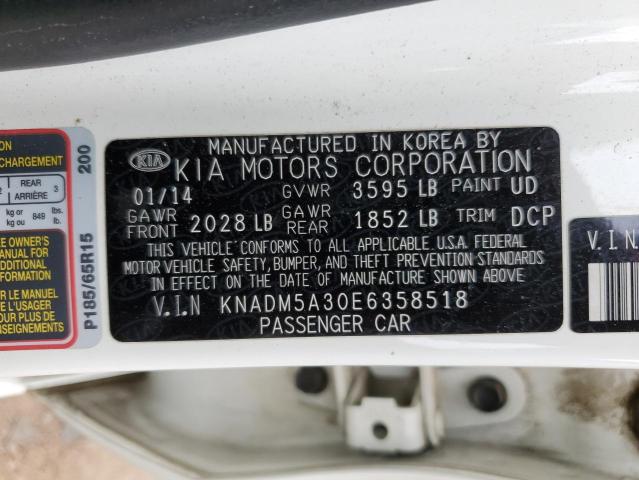 KNADM5A30E6358518 KIA RIO LX