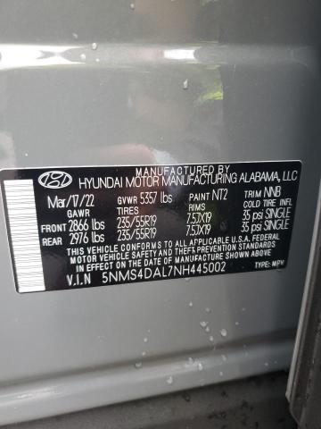 2022 HYUNDAI SANTA FE L - 5NMS4DAL7NH445002