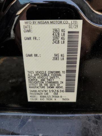 1N4BL4CV7KC192636 Nissan ALTIMA SR