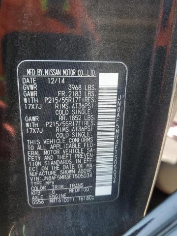 2015 NISSAN JUKE S - JN8AF5MR3FT505034