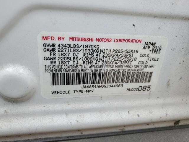 JA4AR4AW6GZ044069 Mitsubishi Outlander Sport Sel