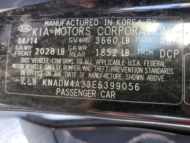 KNADM4A33E6399056 KIA RIO LX