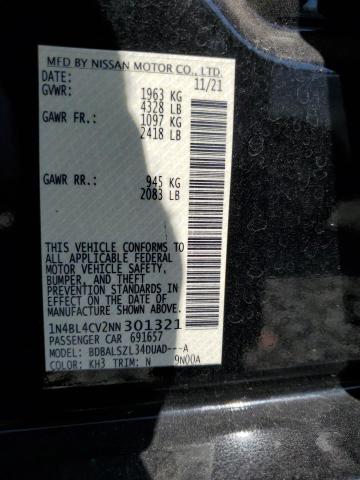 1N4BL4CV2NN301321 Nissan ALTIMA SR