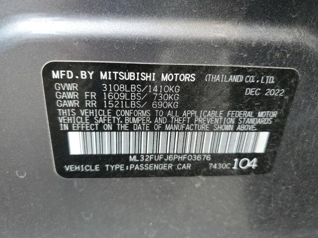 2023 MITSUBISHI MIRAGE ML32FUFJ6PHF03676