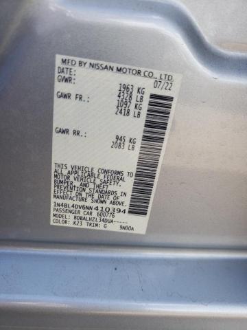 1N4BL4DV6NN410394 Nissan ALTIMA SV