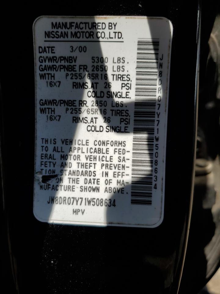 JN8DR07Y71W508634 2001 Nissan Pathfinder Le