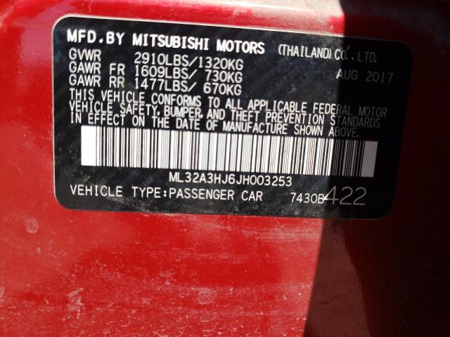 ML32A3HJ6JH003253 Mitsubishi MIRAGE ES