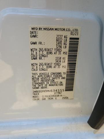 1N6ED1FK9PN634555 Nissan Frontier Sv