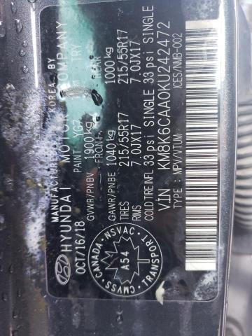 2019 HYUNDAI KONA SEL - KM8K6CAA0KU242472