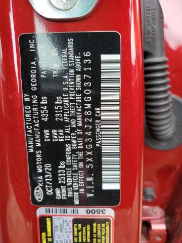 5XXG34J28MG037136 KIA K5 EX