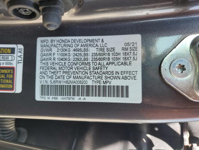 5J6RW1H82MA008200 Honda CR-V EXL