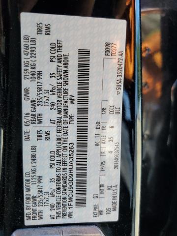 1FMCU9GD9HUA35263 Ford ESCAPE SE