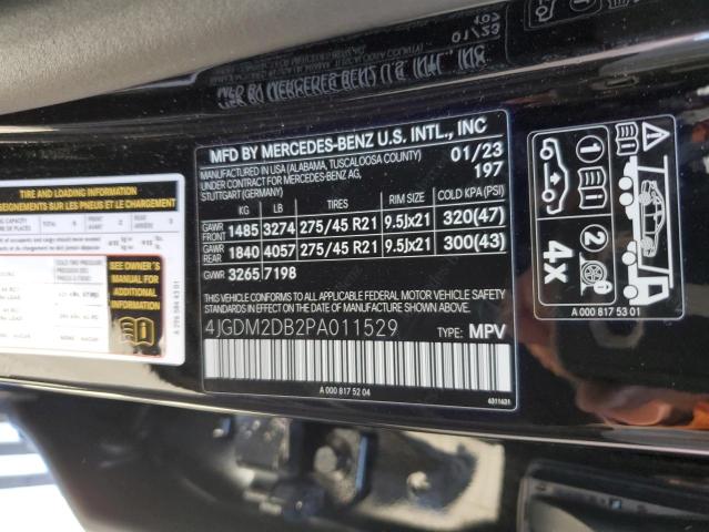2023 MERCEDES-BENZ EQS SUV 45 - 4JGDM2DB2PA011529