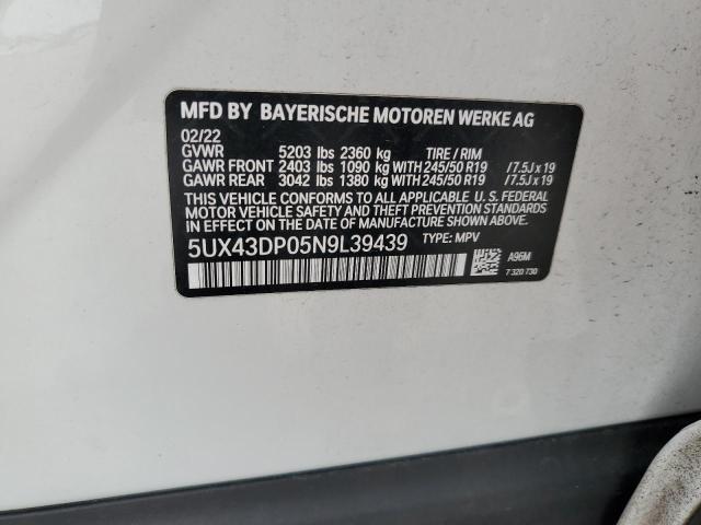 5UX43DP05N9L39439 2022 BMW X3, photo no. 13