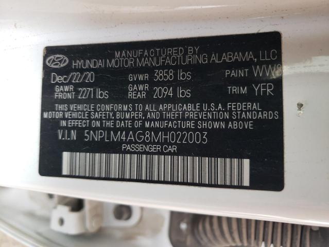 5NPLM4AG8MH022003 Hyundai Elantra SE 10