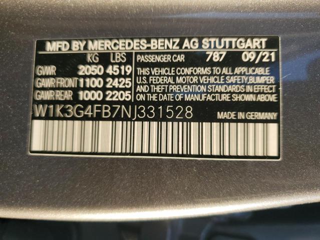 W1K3G4FB7NJ331528 Mercedes-Benz A 220 4matic