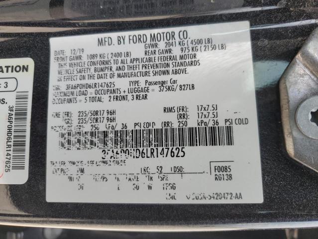 3FA6P0HD6LR147625 Ford Fusion SE 10