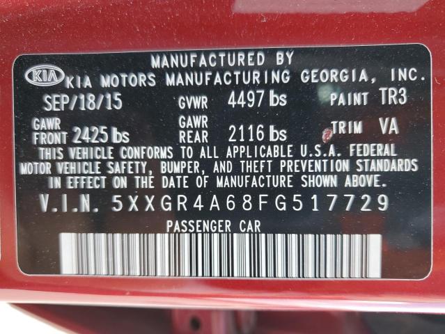 5XXGR4A68FG517729 KIA OPTIMA SX