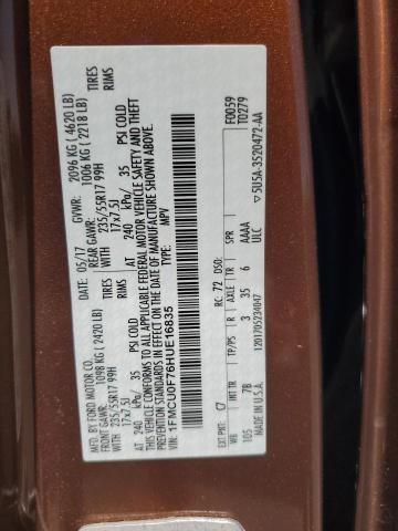 1FMCU0F76HUE16835 Ford ESCAPE S
