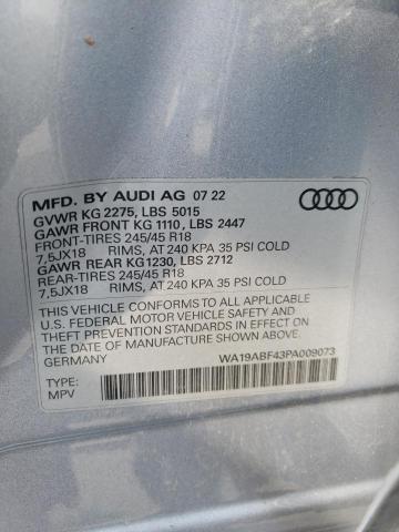 WA19ABF43PA009073 2023 AUDI A4, photo no. 12