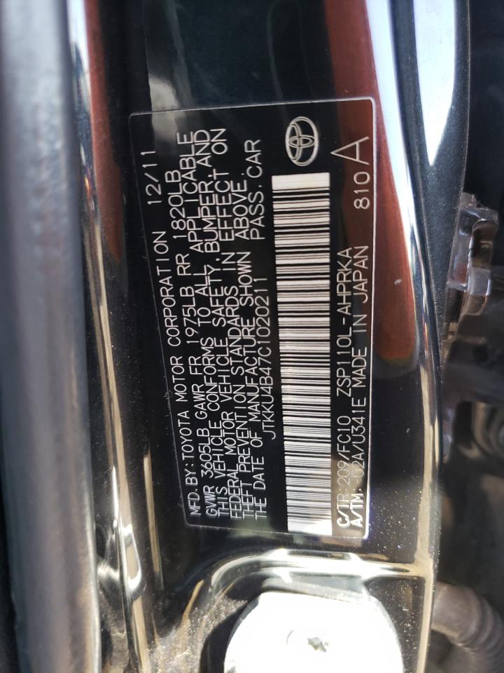 2012 Toyota Scion Xd vin: JTKKU4B47C1020211