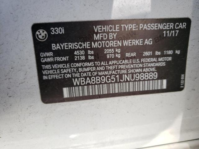 WBA8B9G51JNU98889 BMW 330 I