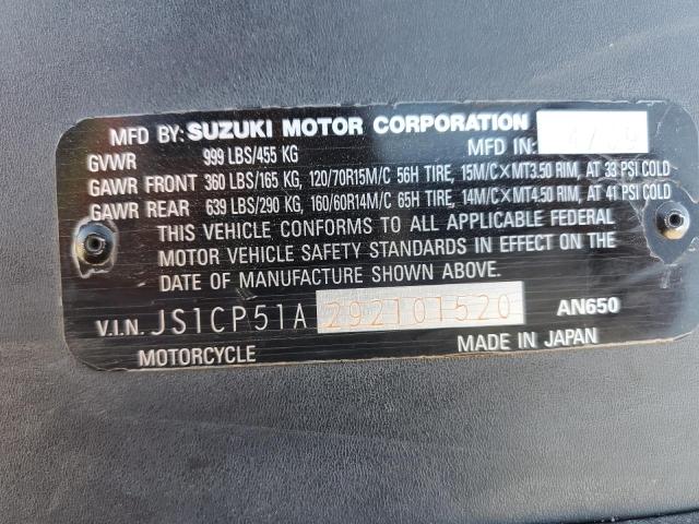 2009 SUZUKI AN650 - JS1CP51A292101520