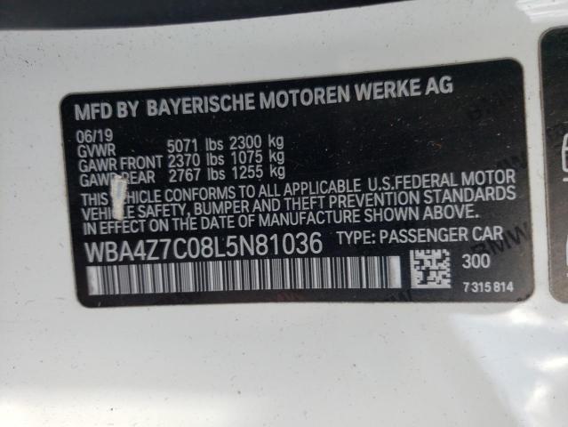 2020 BMW 440XI WBA4Z7C08L5N81036