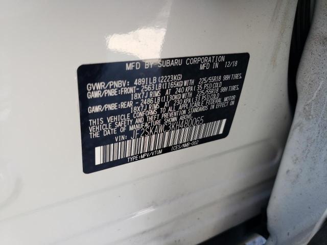 JF2SKAWC3KH480065 Subaru Forester Touring