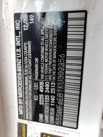 55SWF6EB1KU302356 Mercedes-Benz C 43 Amg