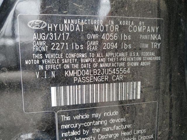 KMHD04LB2JU545564 Hyundai Elantra Sport