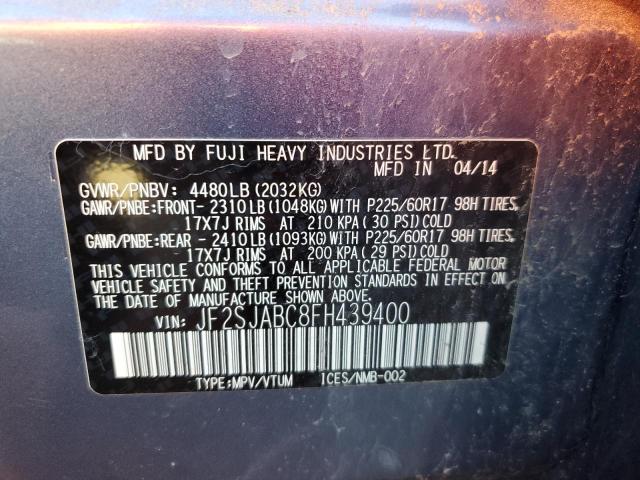 JF2SJABC8FH439400 Subaru Forester 2.5i