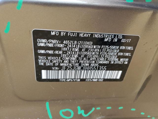 JF2SJGWC8HH551355 Subaru Forester 2.0xt Touring