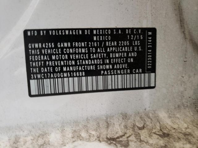 2016 VOLKSWAGEN GOLF SPORT - 3VWC17AU0GM516688