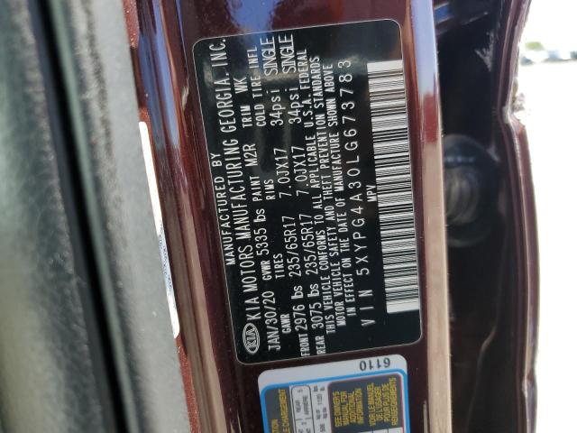 5XYPG4A30LG673783 KIA SORENTO L