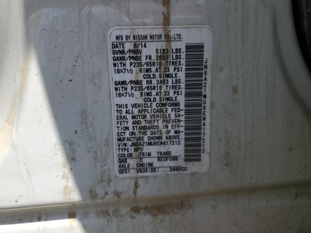 JN8AZ1MU8EW417212 Nissan MURANO S