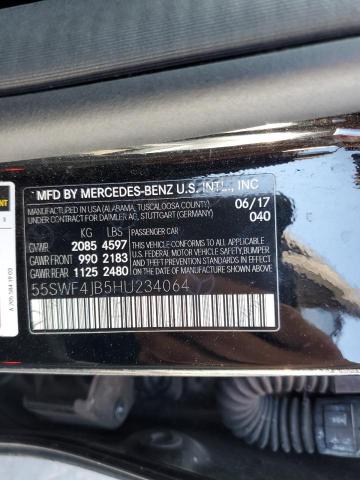 55SWF4JB5HU234064 2017 MERCEDES-BENZ C-CLASS, photo no. 12