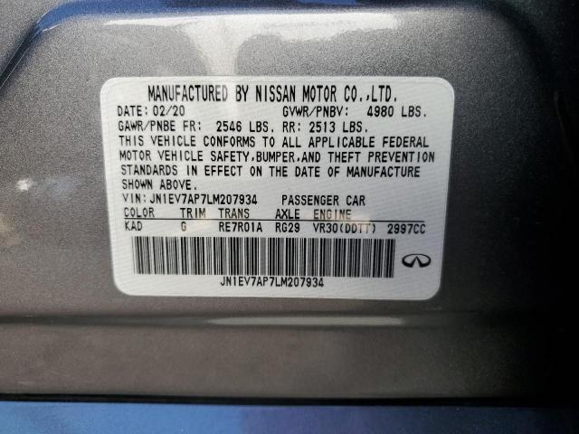 2020 INFINITI Q50 PURE - JN1EV7AP7LM207934