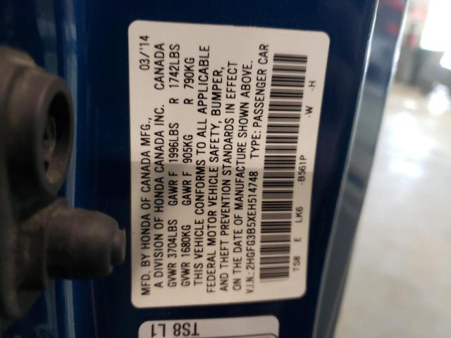 2HGFG3B5XEH514748 Honda Civic Lx