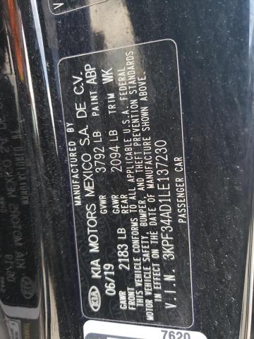 3KPF34AD1LE137230 KIA Forte Gt Line