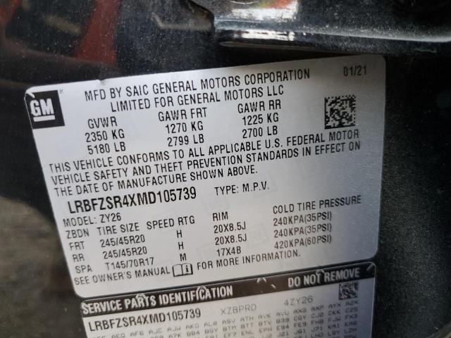 2021 BUICK ENVISION A - LRBFZSR4XMD105739