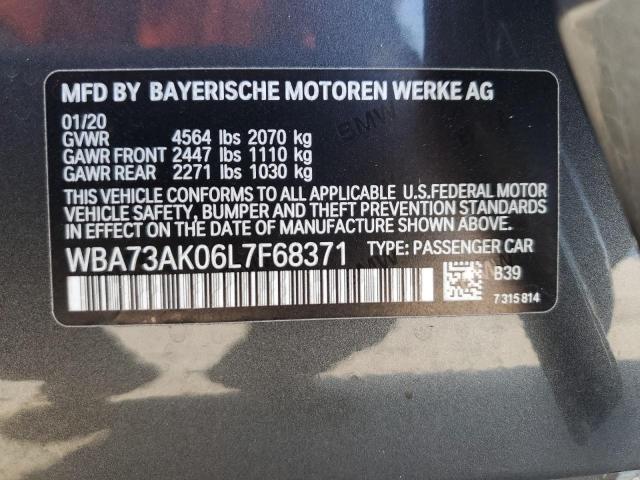 VIN WBA73AK06L7F68371 2020 BMW 2 SERIES no.13