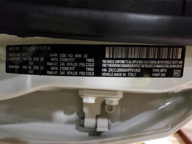 2017 JEEP RENEGADE L - ZACCJBBB9HPF61808