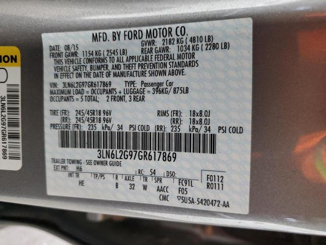 3LN6L2G97GR617869 Lincoln MKZ