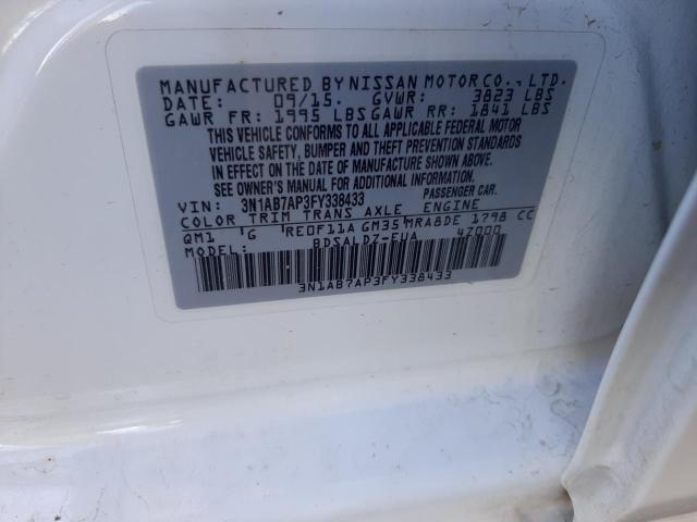 3N1AB7AP3FY338433 Nissan SENTRA S