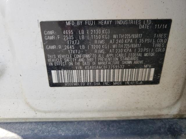 4S4BSACC8F3259532 Subaru Outback 2.5i Premium