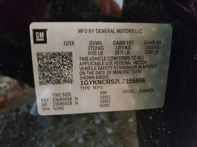 1GYKNCRS2LZ155806 Cadillac Xt5 Premium Luxury