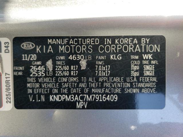 KNDPM3AC7M7916409 KIA Sportage Lx