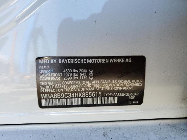 WBA8B9C34HK885615 BMW 330 I