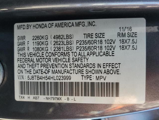 5J8TB4H54HL023999 Acura Rdx Technology